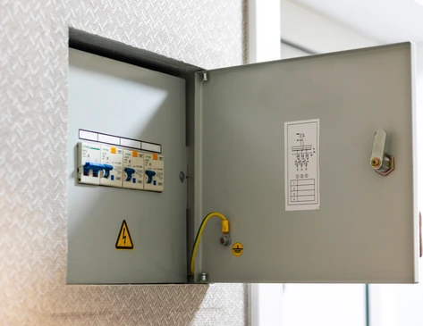 Électricien professionnel en gants de protection installant des prises électriques murales dans un intérieur résidentiel